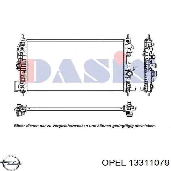 Купити 13311079 Opel Радіатор двигуна