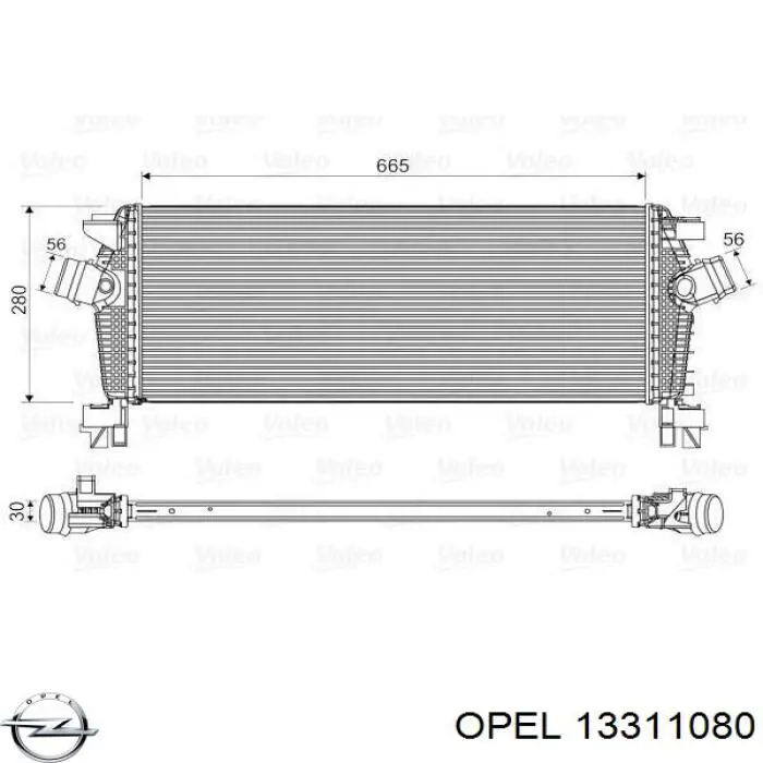 Інтеркулер 13311080 Opel