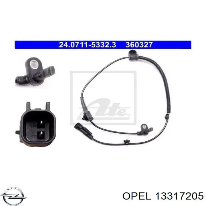 Датчик АБС (ABS) задній Opel 13317205 ціна, від 12.97 USD