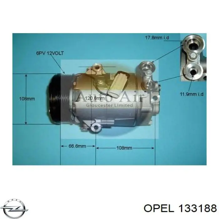 Купити 133188 Opel Замок задньої двері, лівої