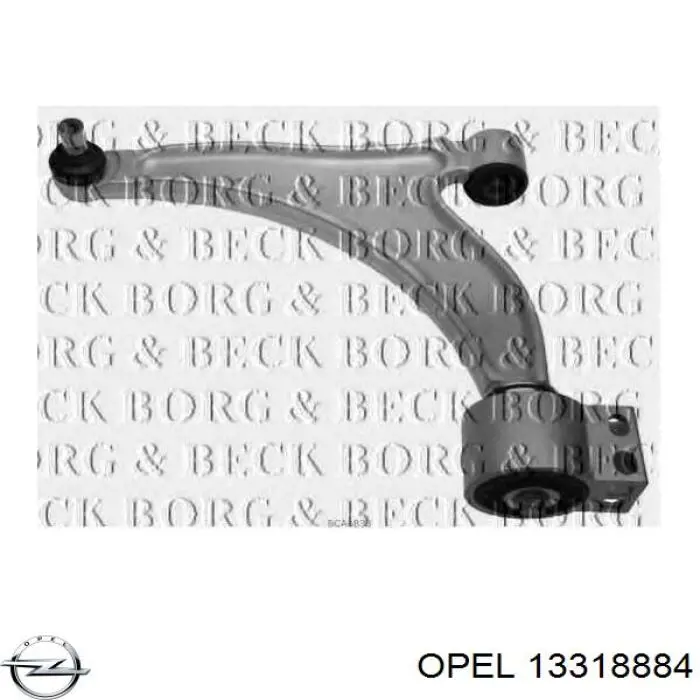 Важіль передній лівий Opel 13318884 ціна, від 134.42 USD