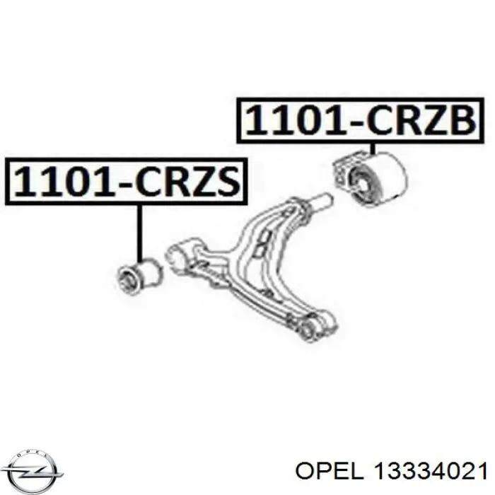Купити 13334021 Opel Сайлентблок передньої підвіски
