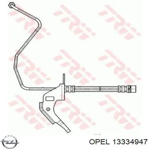 13334947 Opel шланг гальмівний задній, лівий