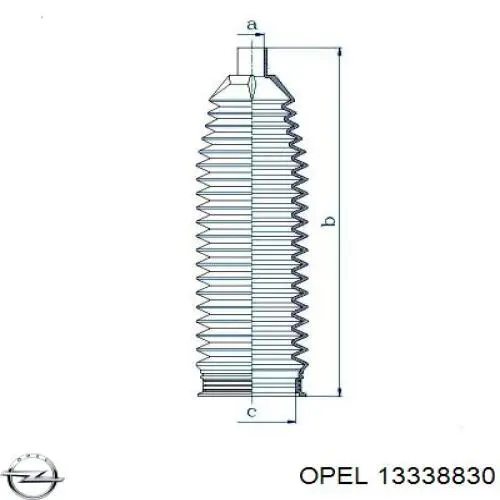 Пильник рульового механізму/рейки 13338830 Opel