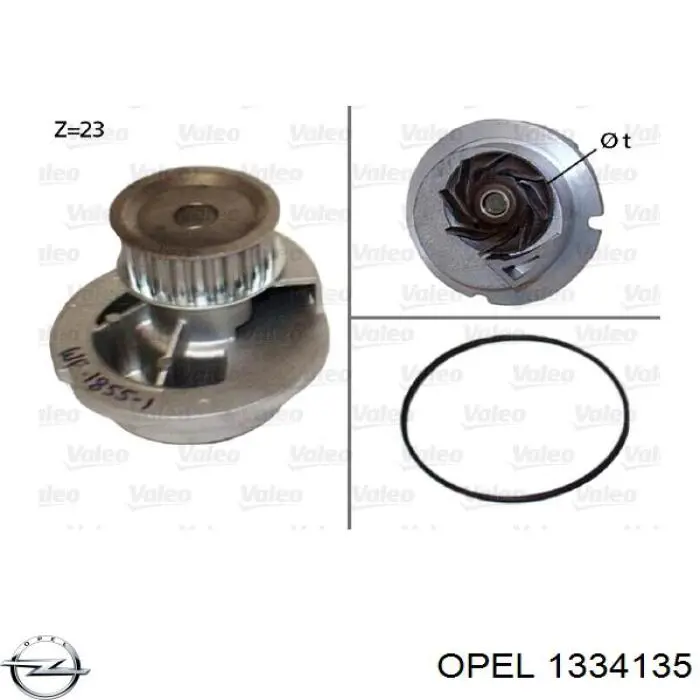 Купити 1334135 Opel Насос охолоджуючої рідини