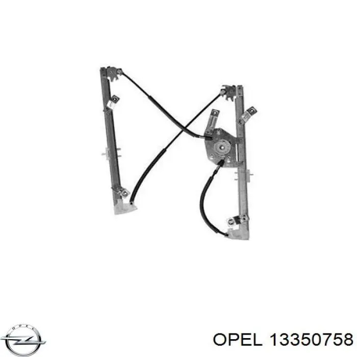 13350758 Opel механізм склопідіймача двері передньої, лівої