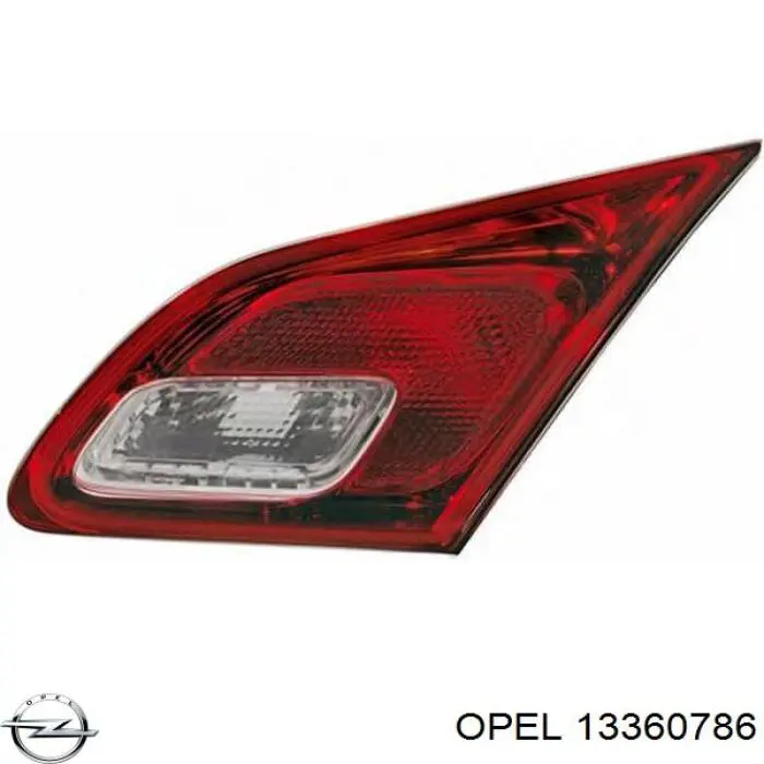 Ліхтар задній лівий, внутрішній 13360786 Opel