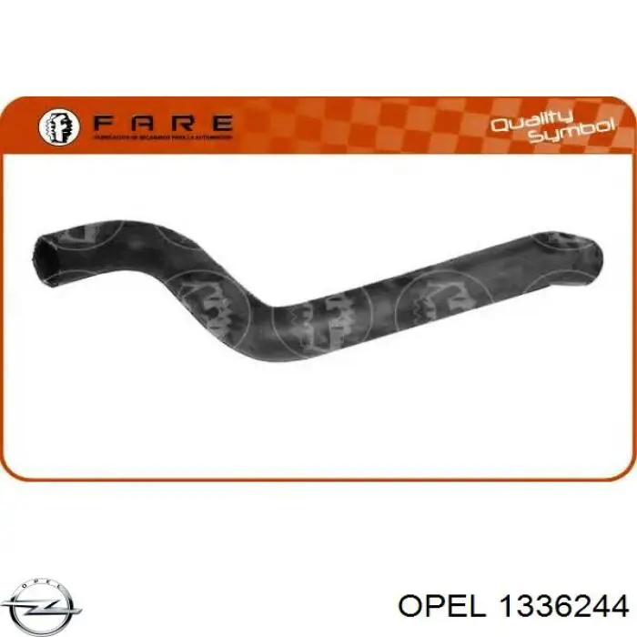 Шланг/патрубок радіатора охолодження, нижній 1336244 Opel