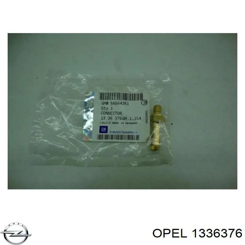 1336376 Opel Штуцер блоку системи охолодження