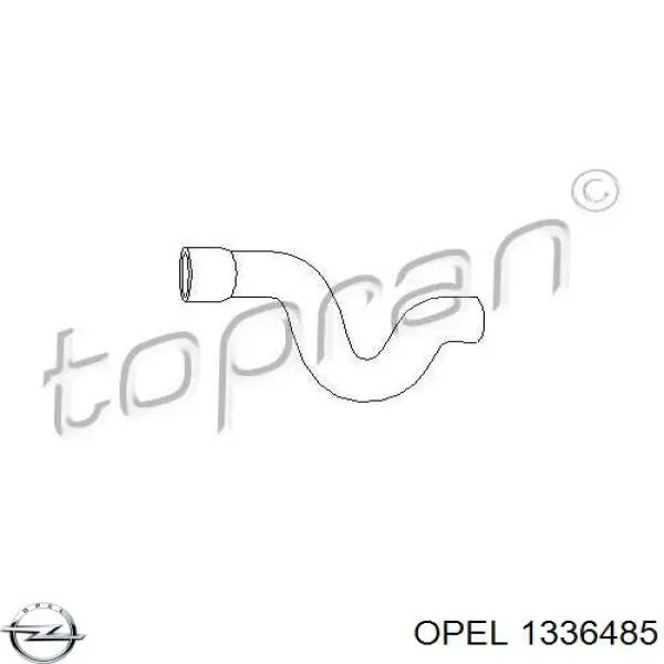 Купити 1336485 Opel Шланг/патрубок радіатора охолодження, верхній