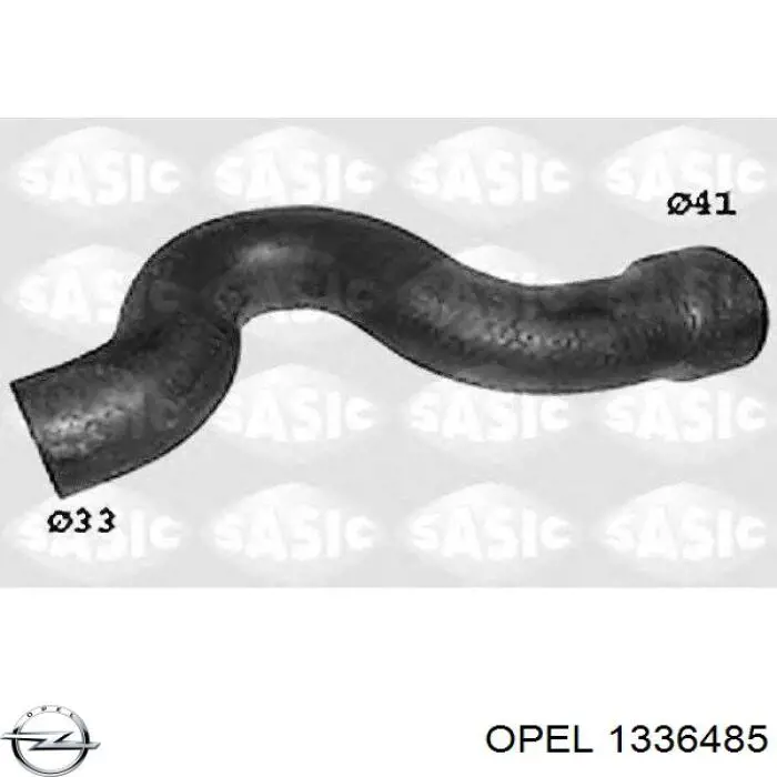 Шланг/патрубок радіатора охолодження, верхній 1336485 Opel