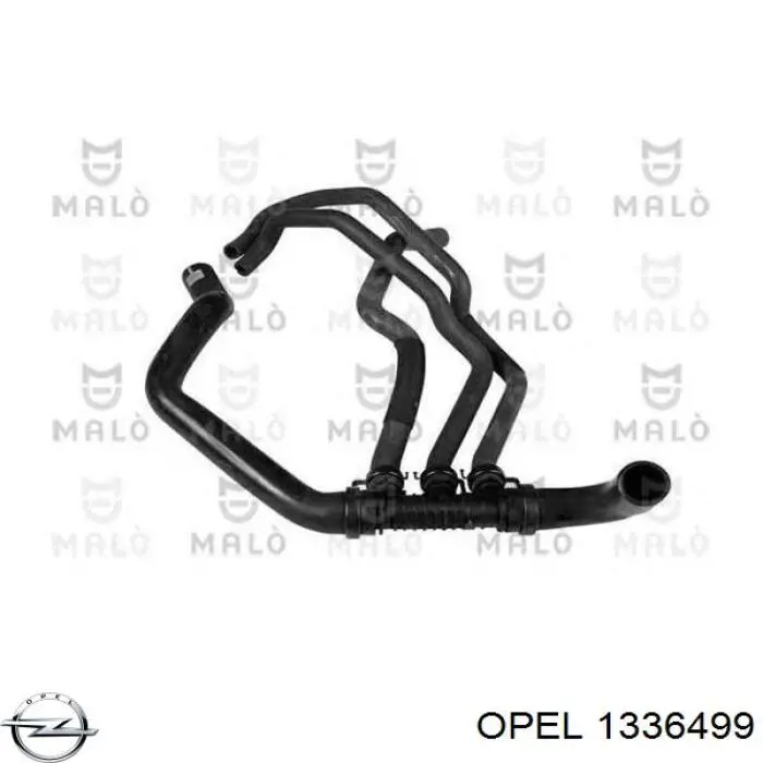 Купити 1336499 Opel Шланг/патрубок радіатора охолодження, верхній