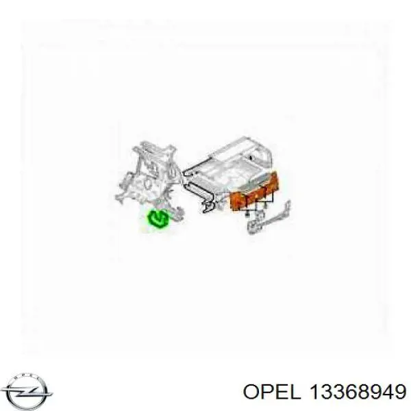 1404576 Opel Напрямна заднього бампера, ліва