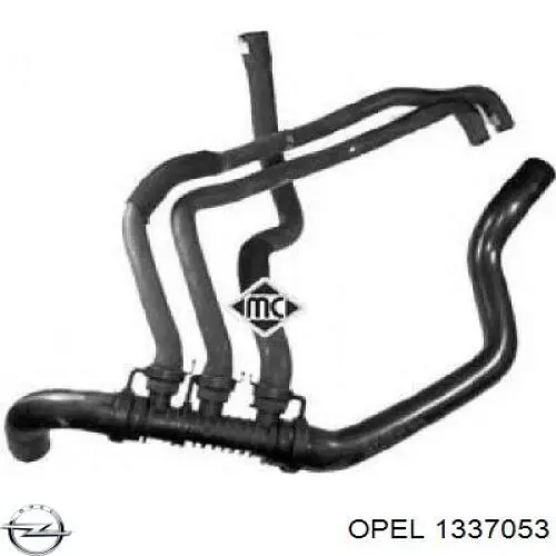 Шланг/патрубок радіатора охолодження, верхній Opel 1337053 ціна, від 5.32 USD