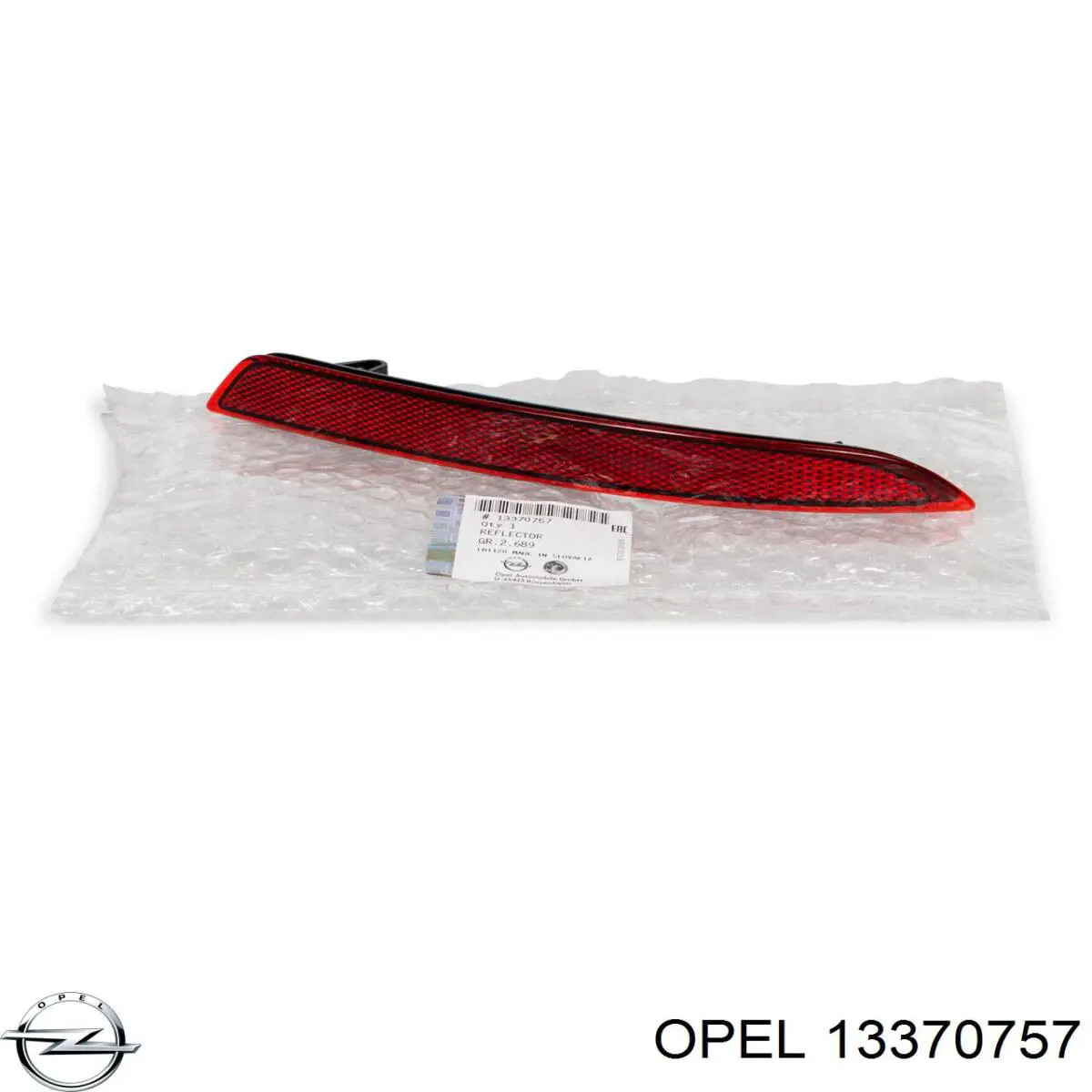 Купити 13370757 Opel Відбивач бампера заднього правий