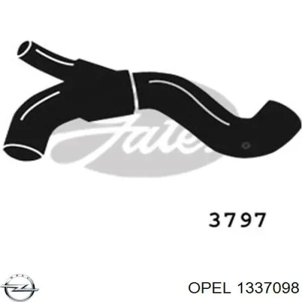 Купити 1337098 Opel Шланг/патрубок радіатора охолодження, нижній