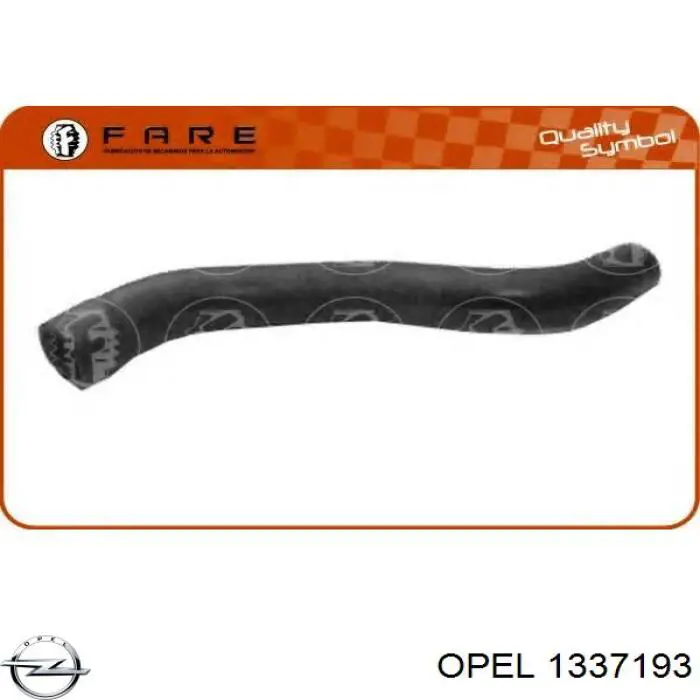 1337193 Opel шланг/патрубок радіатора охолодження, нижній