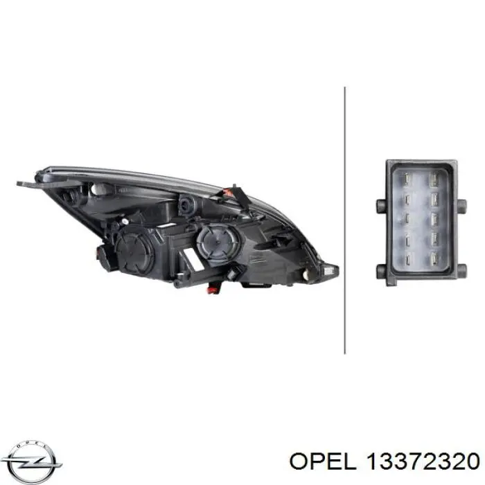 13372320 Opel Основна фара - вставка