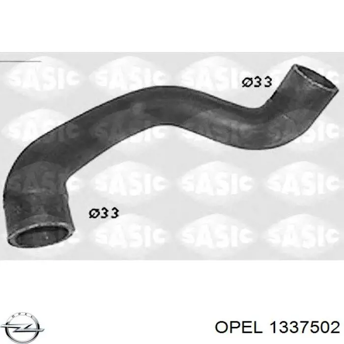 Купити 1337502 Opel Шланг/патрубок радіатора охолодження, нижній