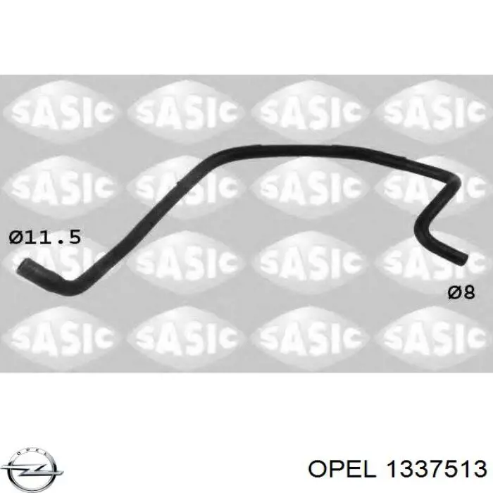 1337513 Opel шланг розширювального бачка, верхній