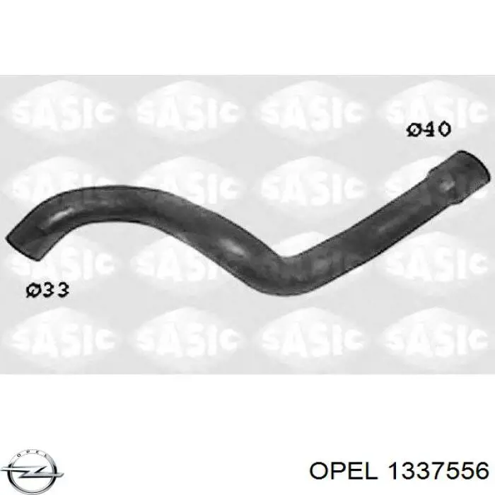 1337556 Opel шланг/патрубок радіатора охолодження, нижній