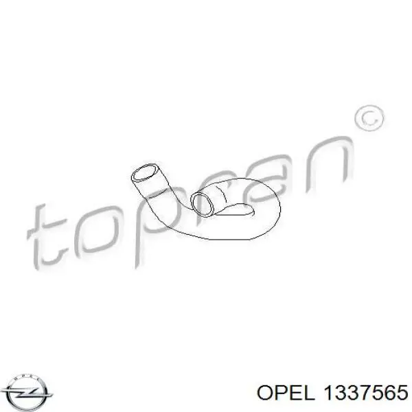1337565 Opel шланг/патрубок радіатора охолодження, верхній