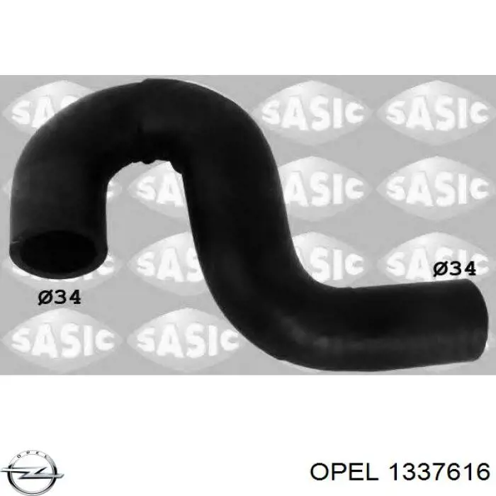 Шланг/патрубок радіатора охолодження, верхній Opel 1337616 ціна, від 7.58 USD