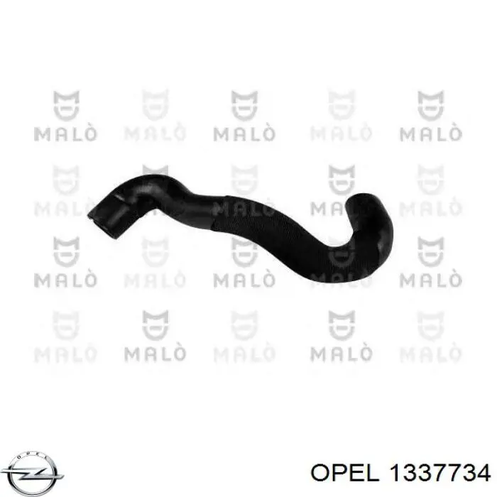 Купити 1337734 Opel Шланг/патрубок радіатора охолодження, верхній