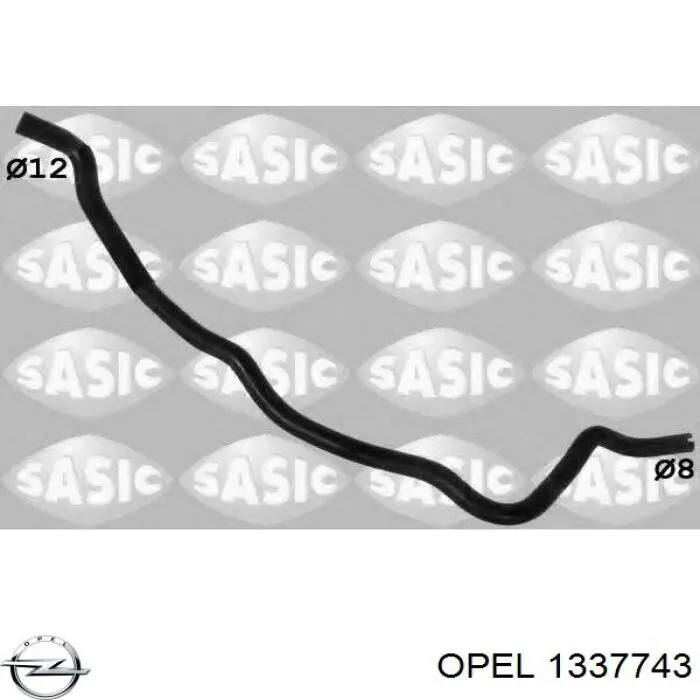 Шланг розширювального бачка, нижній Opel 1337743 ціна, від 3.88 USD