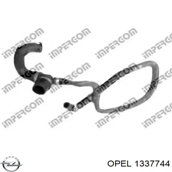 1337744 Opel шланг/патрубок радіатора охолодження, нижній