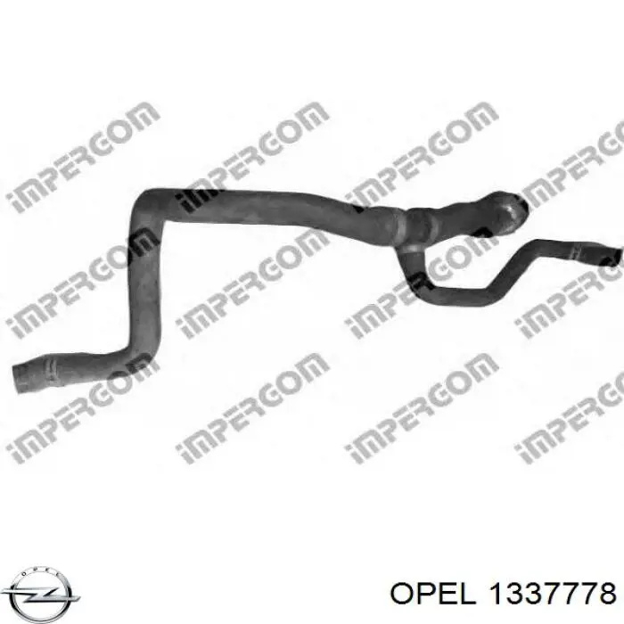 Шланг/патрубок радіатора охолодження, нижній Opel 1337778 ціна, від 23.37 USD