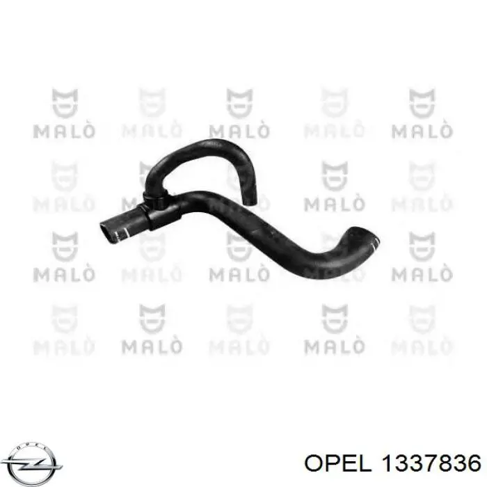 Шланг/патрубок радіатора охолодження, верхній Opel 1337836 ціна, від 22.93 USD