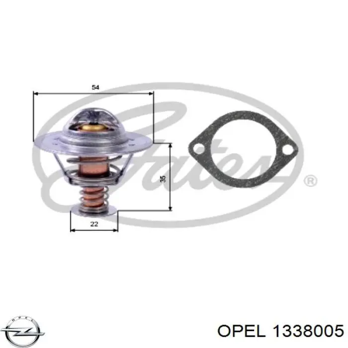 1338005 Opel термостат