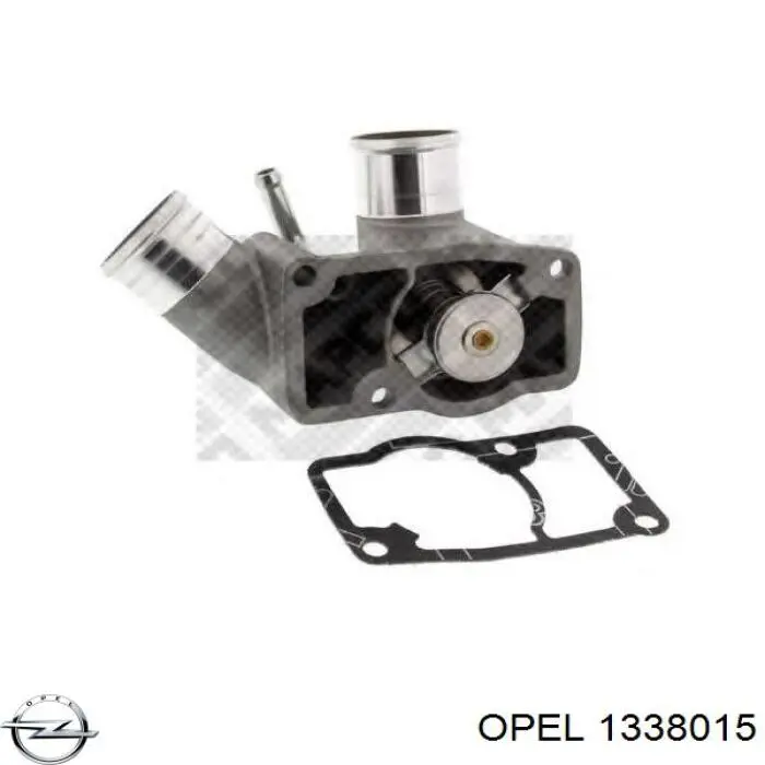 1338015 Opel Корпус термостата в зборі