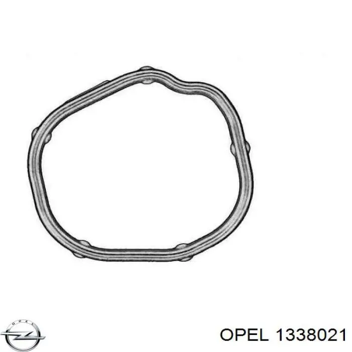 1338021 Opel прокладка фланця (трійника системи охолодження)