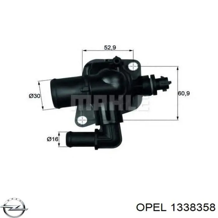 1338358 Opel корпус термостата