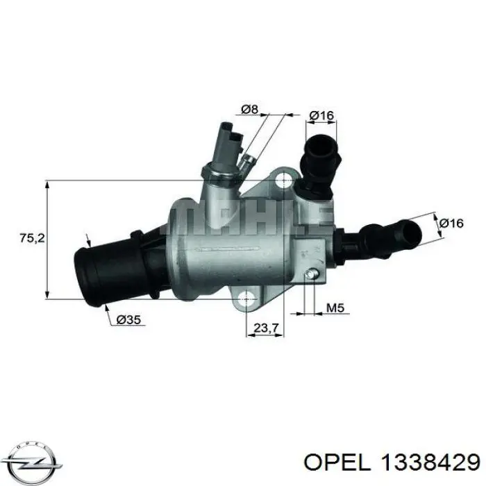 1338429 Opel термостат