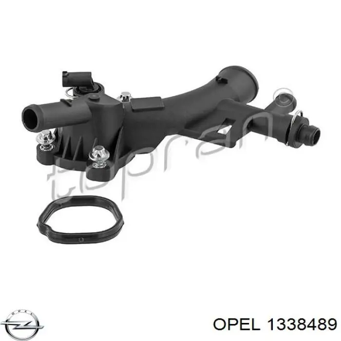 1338489 Opel фланець системи охолодження (трійник)