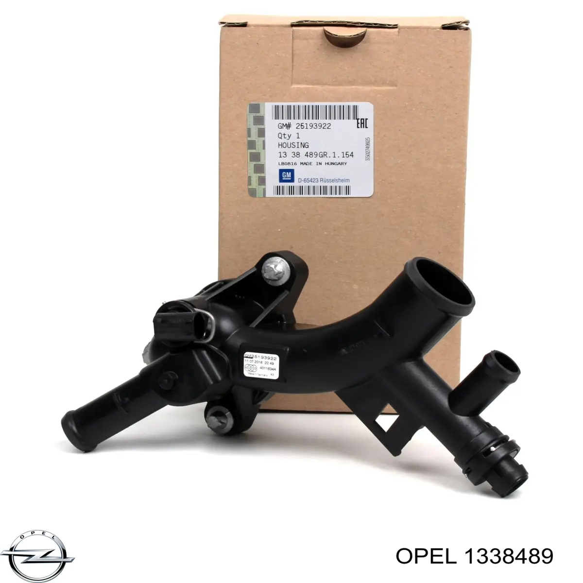 Фланець системи охолодження (трійник) Opel 1338489 ціна, від 26.59 USD