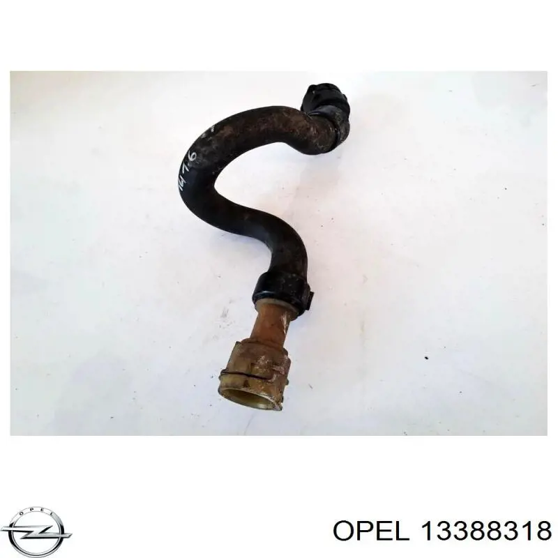 13388318 Opel шланг радіатора опалювача/пічки, обратка