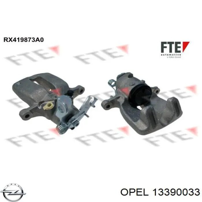 Супорт гальмівний задній лівий Opel 13390033 ціна, від 53.23 USD