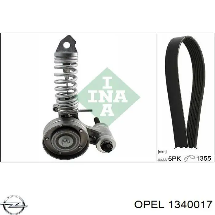 Клиновий ремінь Opel 1340017 ціна, від 10.31 USD