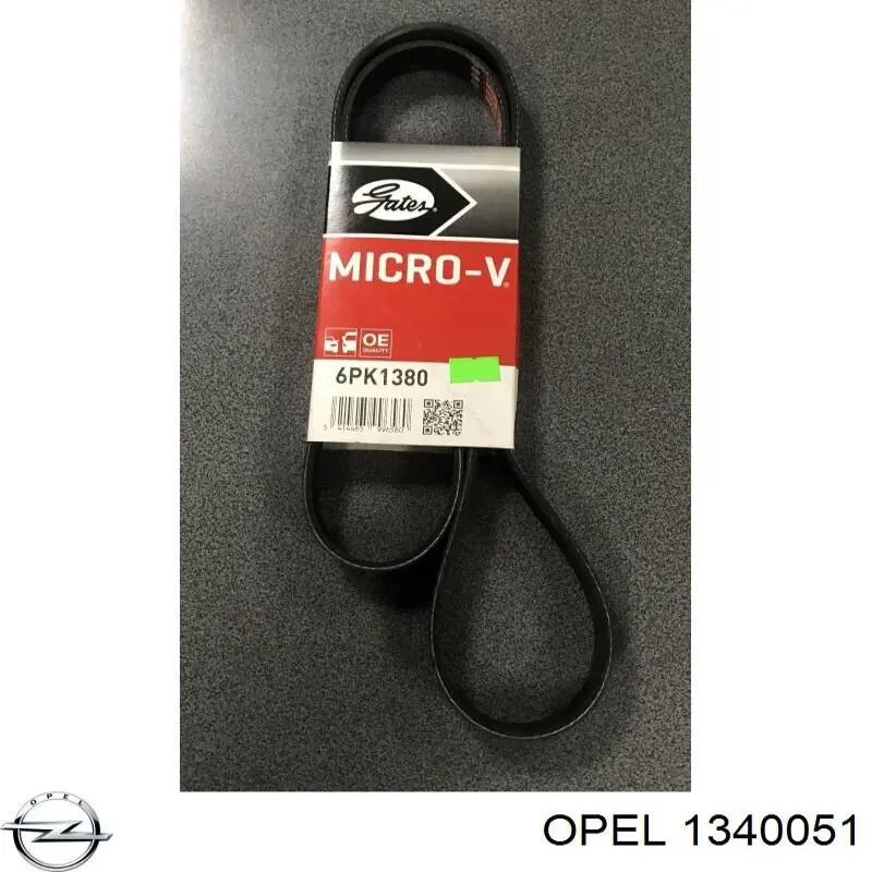Купити 1340051 Opel Ремінь приводний, агрегатів, комплект