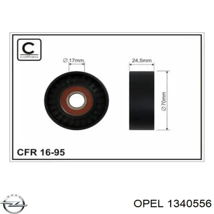 Купити 1340556 Opel Натяжний ролик