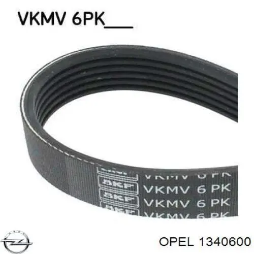 Клиновий ремінь Opel 1340600 ціна, від 12.37 USD