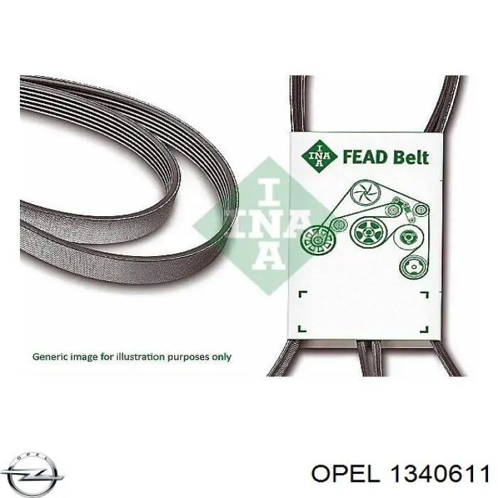 Клиновий ремінь Opel 1340611 ціна, від 13.27 USD