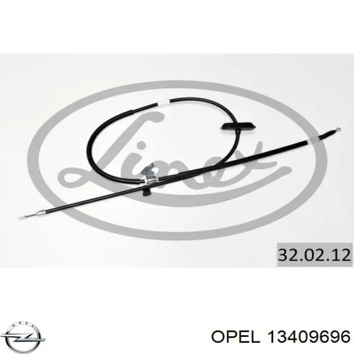 Купити 13409696 Opel Трос ручного гальма задній, лівий