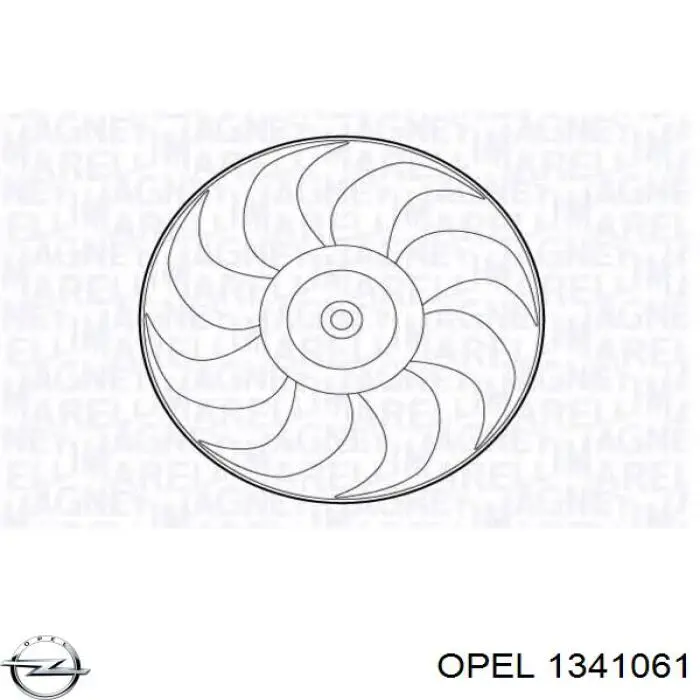 1341061 Opel Електровентилятор радіатора