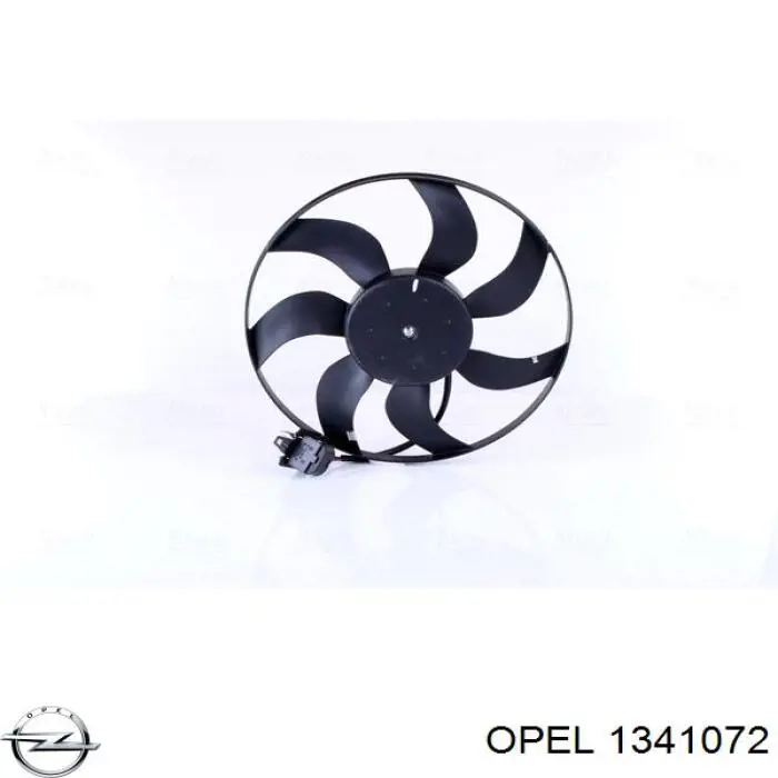 1341072 Opel електровентилятор охолодження в зборі (двигун + крильчатка)