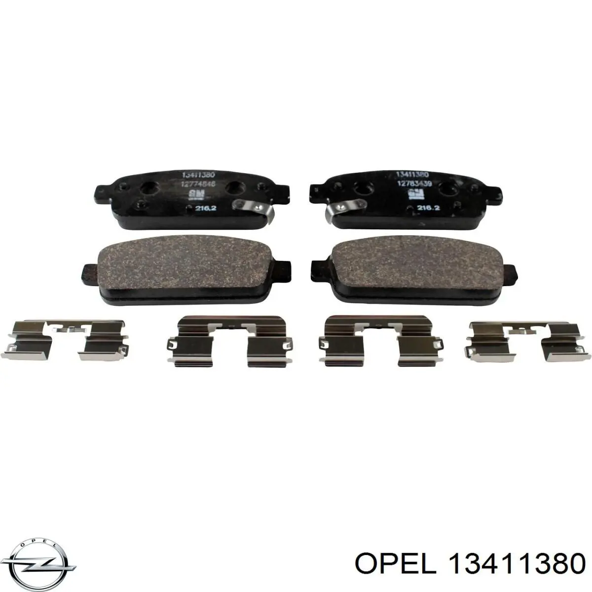 13411380 Opel Колодки гальмівні задні, дискові